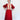 Vintage Red prairie / Folk maiden crochet Dress