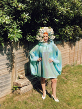 Load image into Gallery viewer, Holographic Blue and Green Mermaid sequin Marabou Mini-Dress
