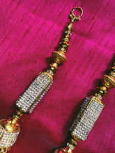 Load image into Gallery viewer, BLING diamanté bejewelled huge dangle dazzle earrings
