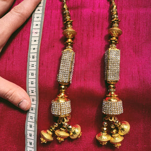 BLING diamanté bejewelled huge dangle dazzle earrings