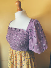 Load image into Gallery viewer, Floral gypsy / prairie Summer maiden Maxi dress with puff sleeves
