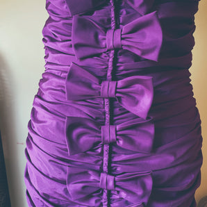 vintage john charles dress..size UK 10/12..purple..evening dress