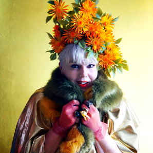 Orange Tropical Carmen / Priscilla Headpiece