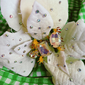 White Jewelled Poinsettia Hair Clip *Order before 18th for Christmas post*
