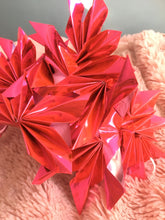 Load image into Gallery viewer, Metallic Shocking pink Origami Crown / Headdress / Christmas / NYE

