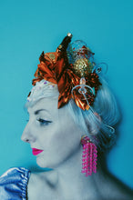 Load image into Gallery viewer, Metallic Orange Whiskey Glasses Origami Crown / Headdress / Christmas / NYE
