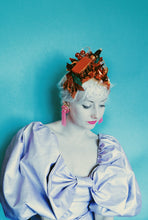 Load image into Gallery viewer, Metallic Orange Whiskey Glasses Origami Crown / Headdress / Christmas / NYE
