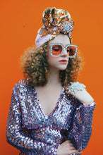 Load image into Gallery viewer, STYLE 1: Sequin Top Knot Turban
