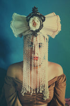 Load image into Gallery viewer, Vintage Lampshades White beaded Headdress
