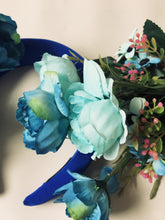 Load image into Gallery viewer, &quot;Floral Whimsy&quot; &#39;Blues Run the Game&#39; Vintage Floral Headdress Kit and Tutorial
