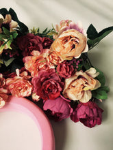 Load image into Gallery viewer, &quot;Floral Whimsy&quot; &#39;Plum Pink and Cream&#39; Vintage Floral Headdress Kit and Tutorial
