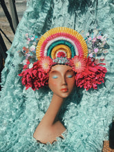 Load image into Gallery viewer, Pink Statement circus headdress / crown / headpiece / burlesque / cabaret
