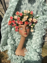 Load image into Gallery viewer, *RESERVED* DO NOT PURCHASE* Pastel pink vintage headdress / crown / headpiece / bridal / festival / ascot
