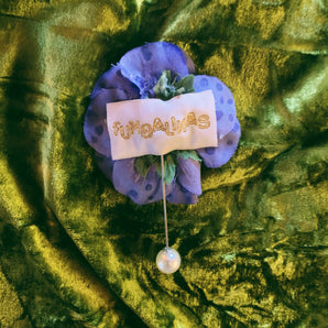Silk Anemone Heavily Bejewelled Brooch