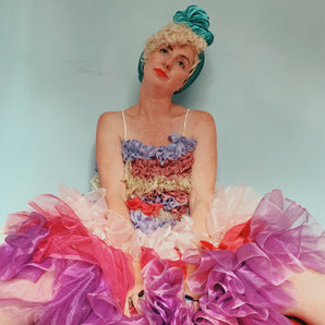 Handmade pastel Ruffle Party Dress