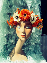 Load image into Gallery viewer, Burnt Orange Autumnal Vintage Flora Crown
