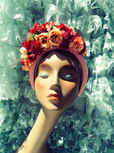 Load image into Gallery viewer, &quot;Floral Whimsy&quot; &#39;Plum Pink and Cream&#39; Vintage Floral Headdress Kit and Tutorial
