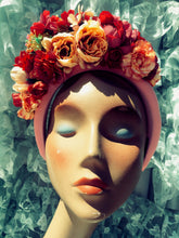 Load image into Gallery viewer, &quot;Floral Whimsy&quot; &#39;Plum Pink and Cream&#39; Vintage Floral Headdress Kit and Tutorial
