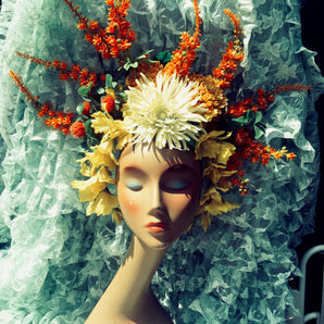Wild Flower headdress / Autumnal / orange / tribal / flower crown / headdress