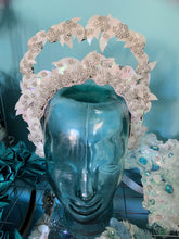 Load image into Gallery viewer, 50s earrings Vintage white sequin Halo Crown
