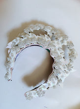 Load image into Gallery viewer, 50s earrings Vintage white sequin Halo Crown
