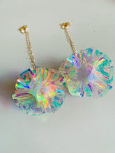 Load image into Gallery viewer, Iridescent orb Statement Earrings
