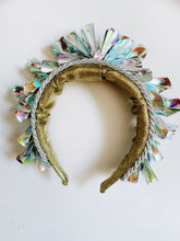 Load image into Gallery viewer, Metallic Origami Crown Silver holographic
