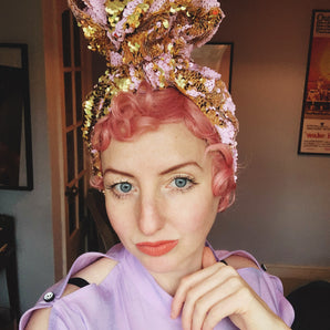 Sequin Top Knot Turban - Made to Order
