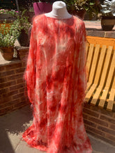 Load image into Gallery viewer, TIE-DYE PRINTED CHIFFON Sheer Kafan Dress - Free Size
