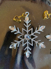 Load image into Gallery viewer, Mini Gold Glitter Snowflake Earrings
