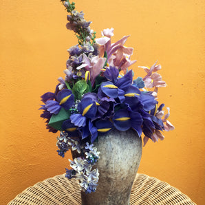 Vintage Flower Iris Headdress
