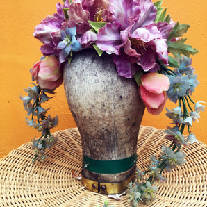 Vintage floral Headdress in lavenders and pastel shades