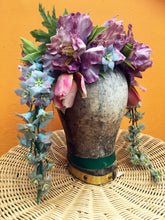Load image into Gallery viewer, Vintage floral Headdress in lavenders and pastel shades
