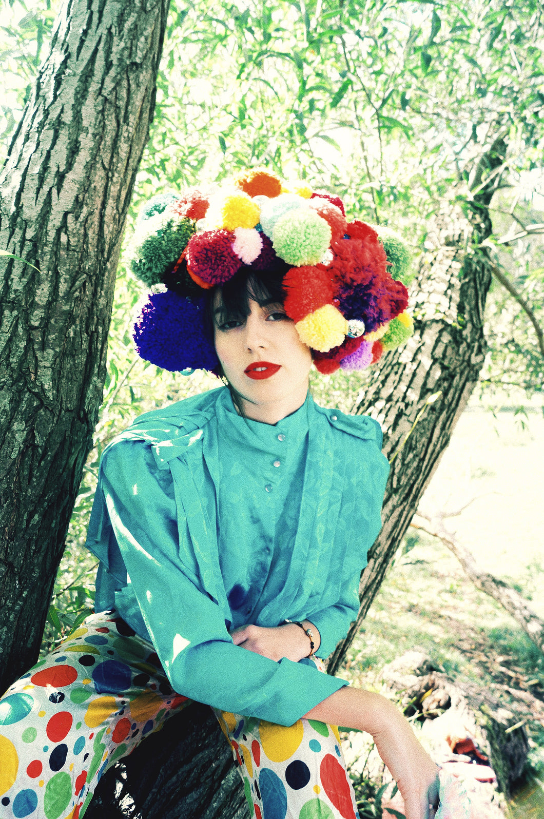Giant Pom pom Wig / Headpiece