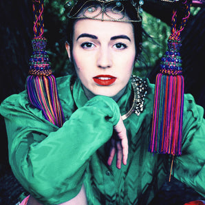 Statement Gold Wired Tassle Headpiece