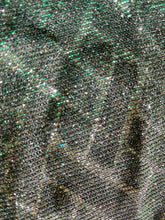 Load image into Gallery viewer, Holographic Patterned two tone Silver-Gold-Purple Glittered Mini Kaftan Dress
