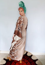 Load image into Gallery viewer, Floral Brown and white Vintage Kaftan Dress
