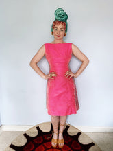 Load image into Gallery viewer, 60s Twiggy iridescent hot pink Diamonte Mini Dress
