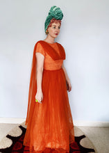 Load image into Gallery viewer, ORANGE tulle prom dress 50s MINT condition *PERSONAL COLLECTION*
