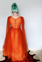 Load image into Gallery viewer, ORANGE tulle prom dress 50s MINT condition *PERSONAL COLLECTION*
