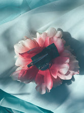 Load image into Gallery viewer, large Pink peony with Gold and pearl embellishments- Bejewelled Brooch and Hair Clip
