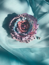 Load image into Gallery viewer, Large pastels bejewelled Rose - pearl pin AND brooch back
