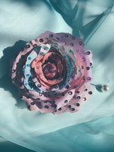Load image into Gallery viewer, Large pastels bejewelled Rose - pearl pin AND brooch back
