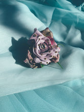 Load image into Gallery viewer, Lilac Gold Rose Brooch
