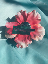 Load image into Gallery viewer, bejewelled pink peony brooch and hair clip
