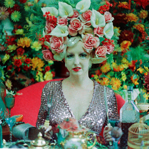 Giant Roses and Lilies Headdress / flower headpiece