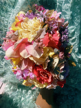 Load image into Gallery viewer, VintageFlower bonnet / crown / Lilac Blossoms

