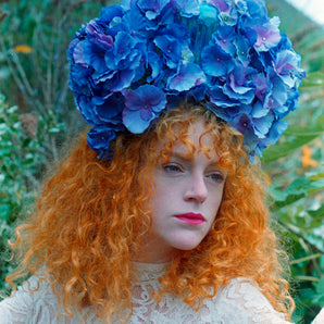 Blues and purples Hydrangea X Giant Gem Headdress