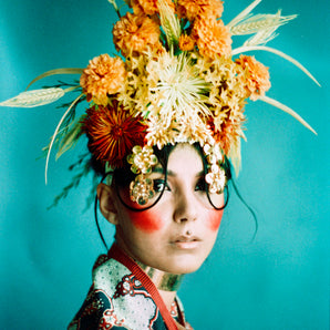 Tribal wild flower Crown Burning man Festival Headdress