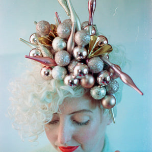 Christmas Rose gold, gold and pink Glitter Spikes Headpiece